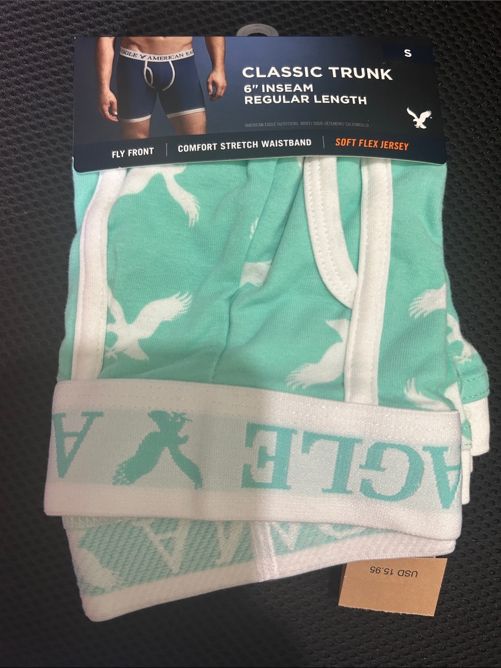 American Eagle Outfitters Classic Trunk in Mint Teal with White Waistband